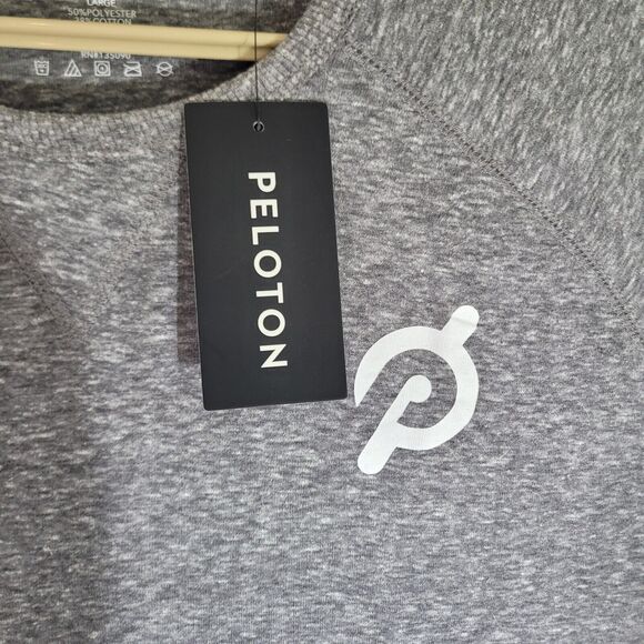Peloton Raglan Pullover Adult Large‎ Gray Long Sleeve Workout Athletic Gym NWT - Picture 4 of 8